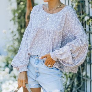 Kalina Printed Ruffle Babydoll Top